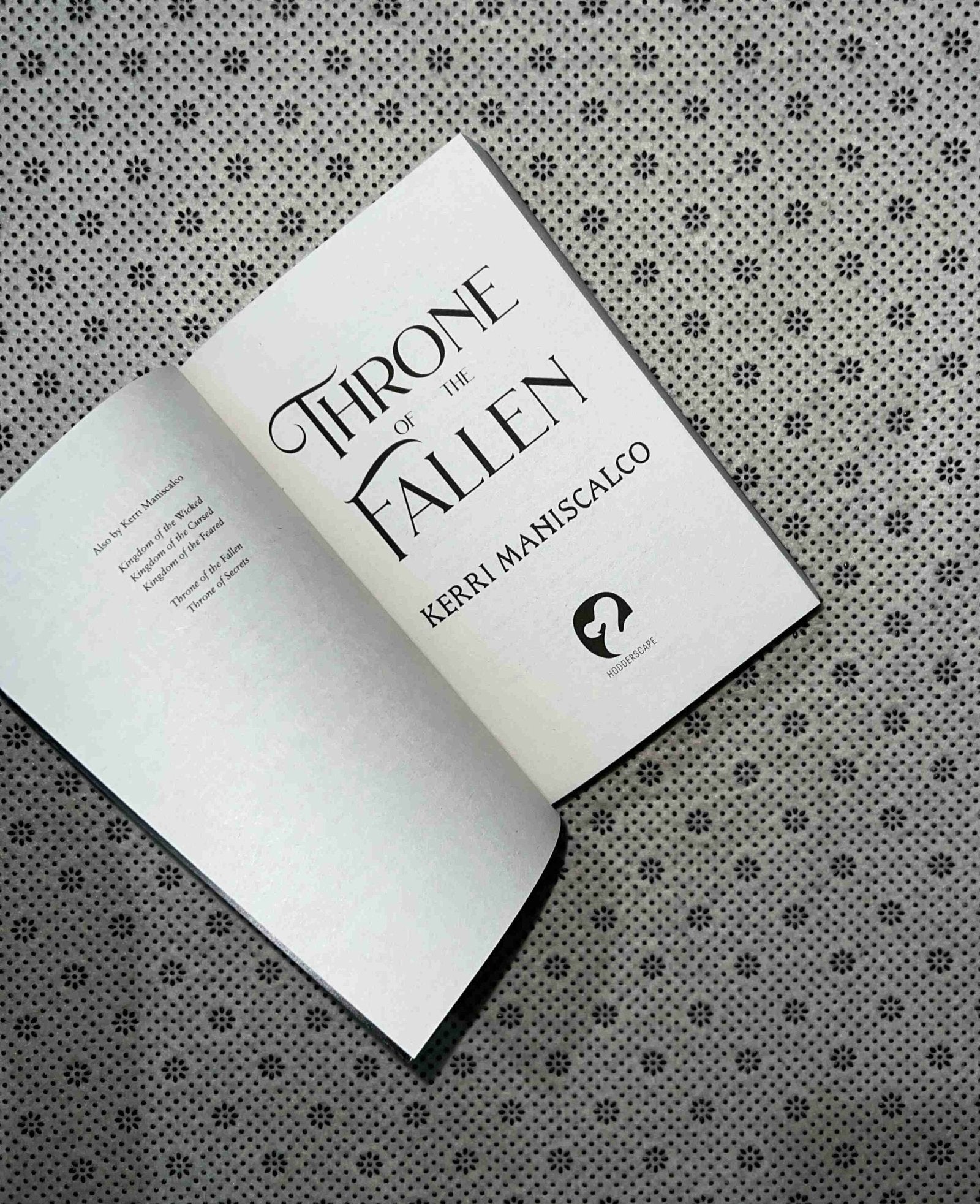 throne of the fallen prince of sin series book 1 by kerri maniscalco