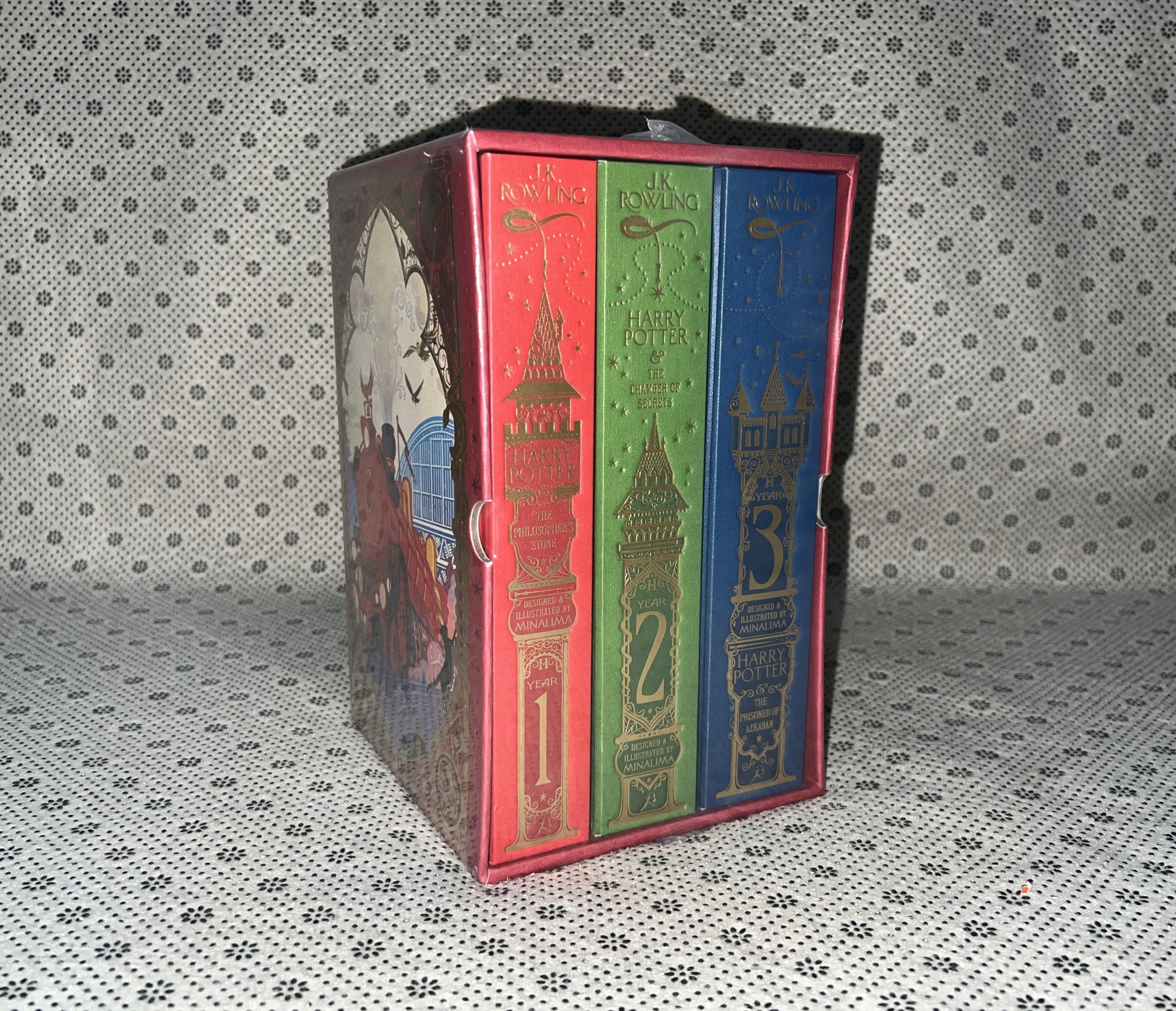HARRY POTTER 1-3 BOX SET: Minalima Edition (Harry Potter And The Philosopher's Stone, Harry Potter And The Chamber Of Secrets And Harry Potter And The Prisoner Of Azkaban) by J.K. Rowling