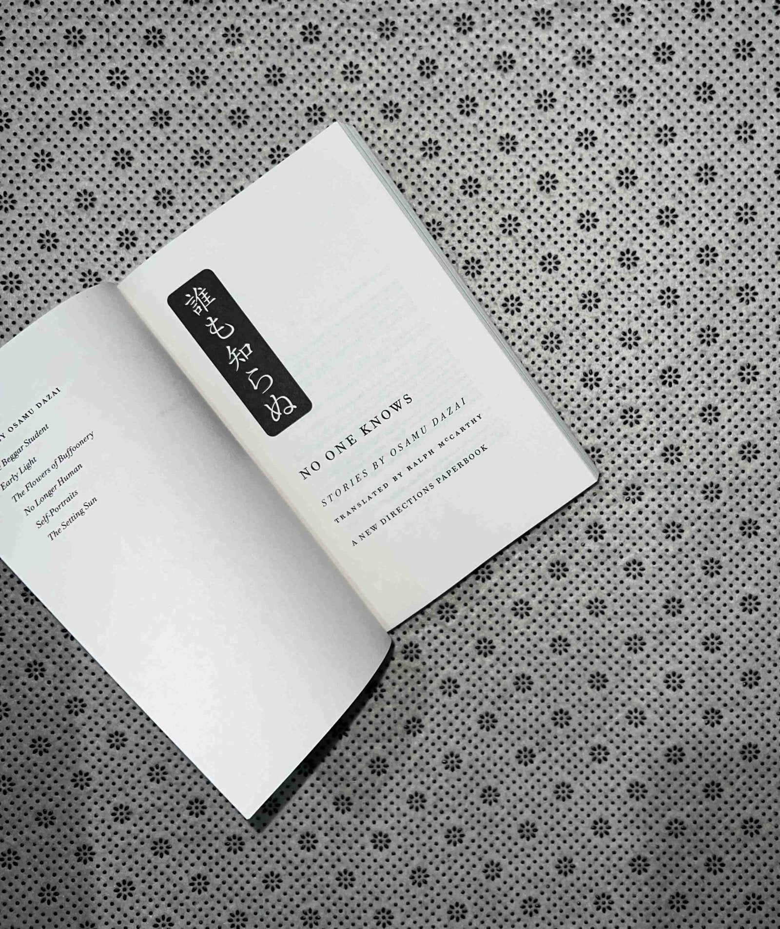 no one knows by osamu dazai