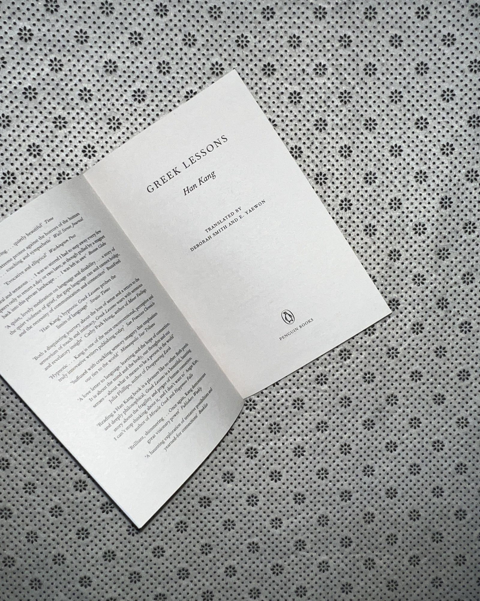 greek lessons by han kang