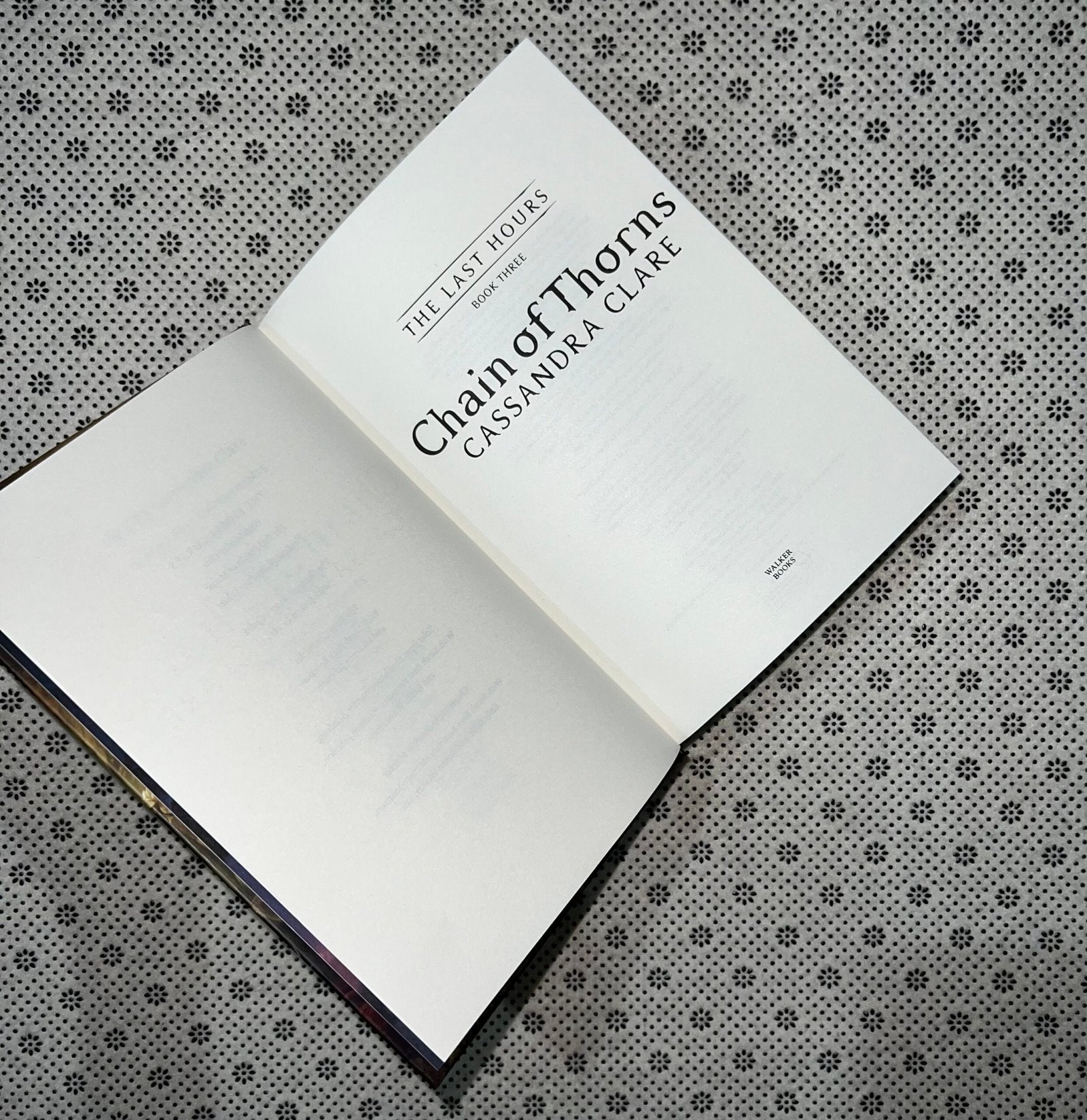 chain of thorns the last hours series book 3 collectors first edition by cassandra clare 1