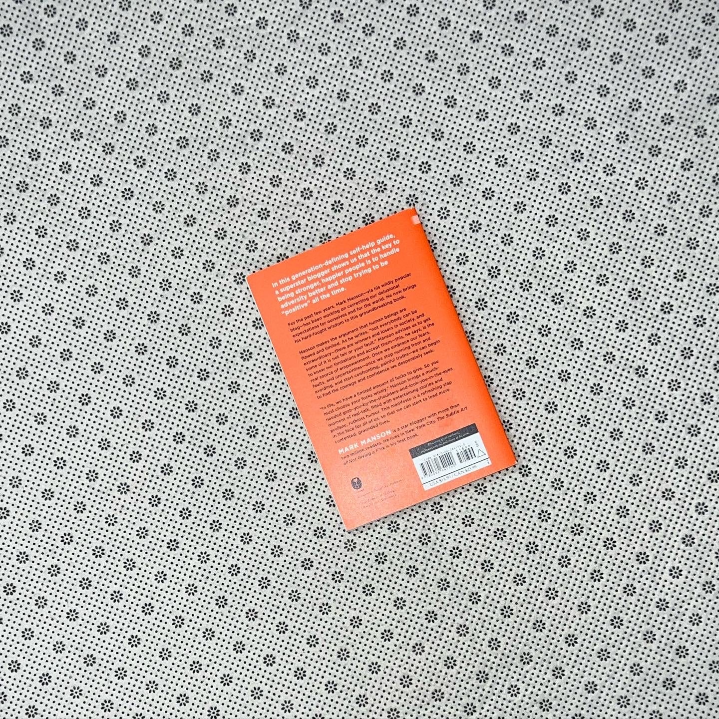 the subtle art of not giving a fuck by mark manson