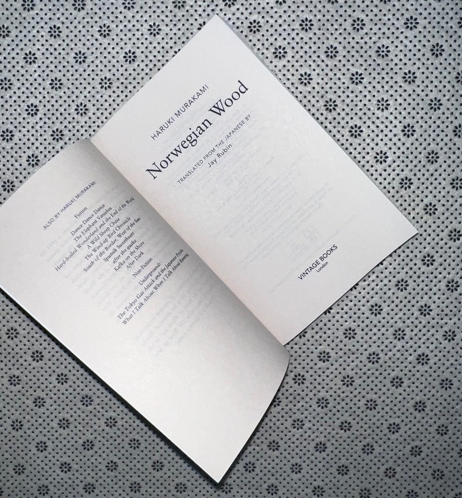norwegian wood vintage edition by haruki murakami