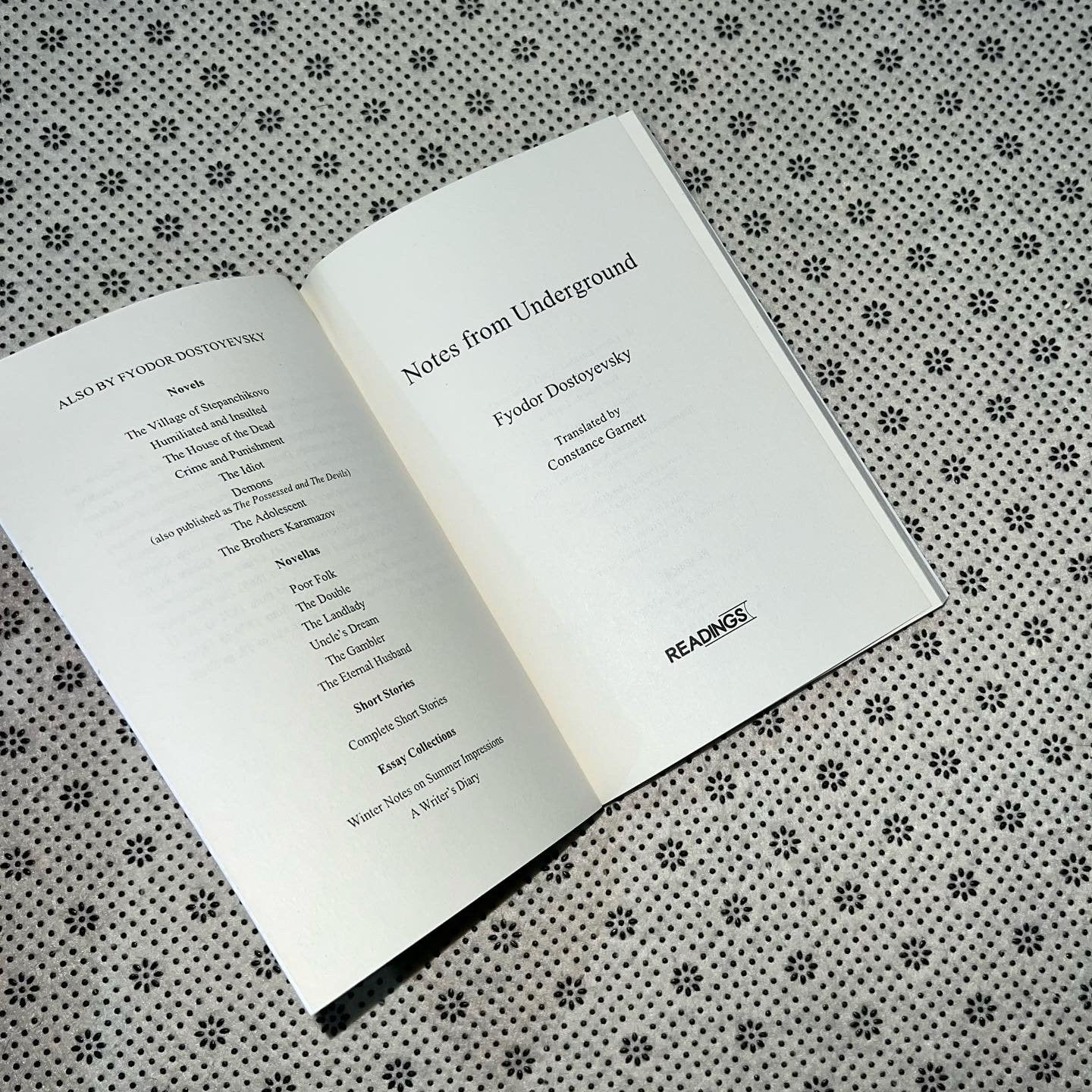notes from underground by fyodor dostoyevsky