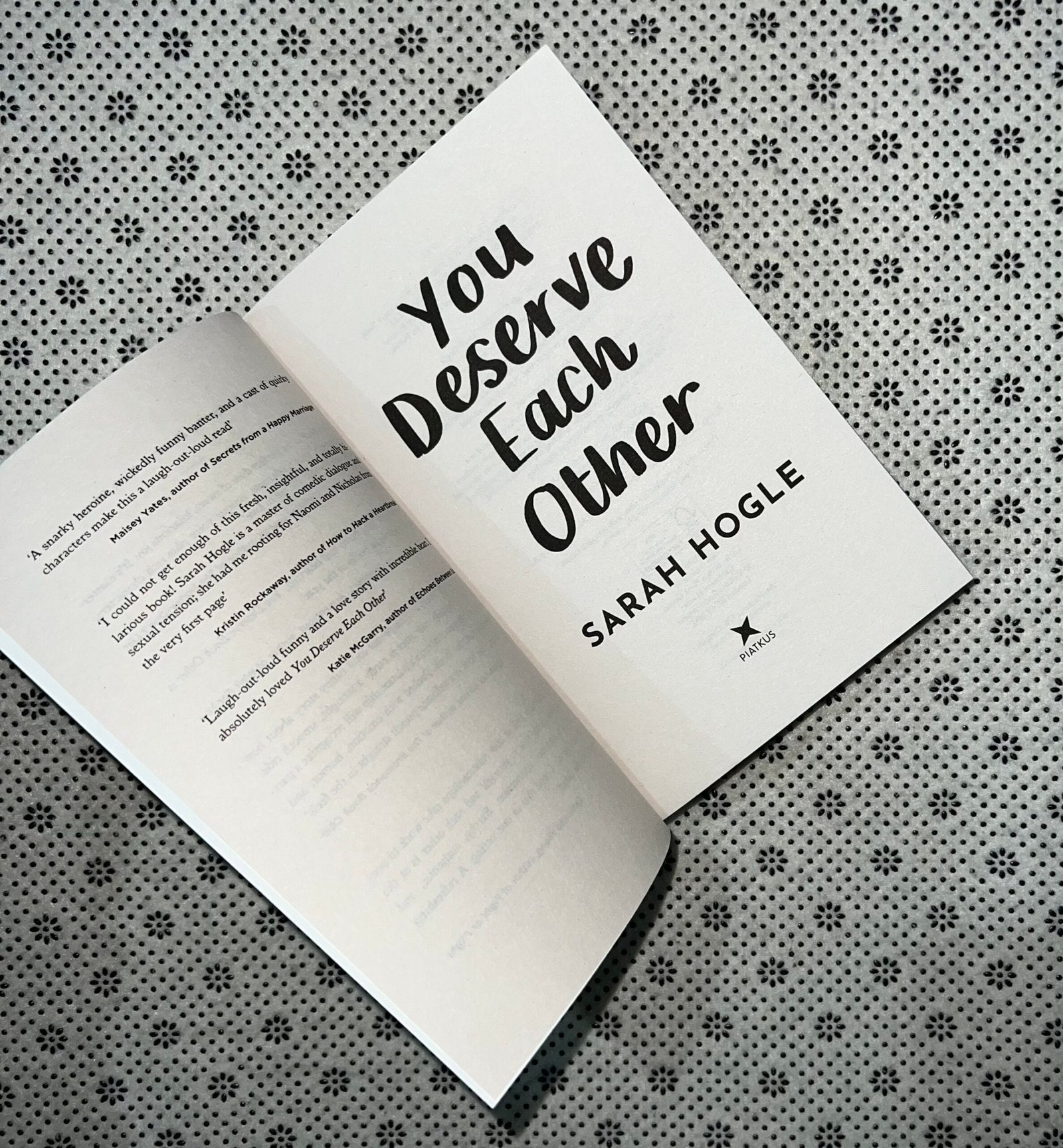you deserve each other by sarah hogle