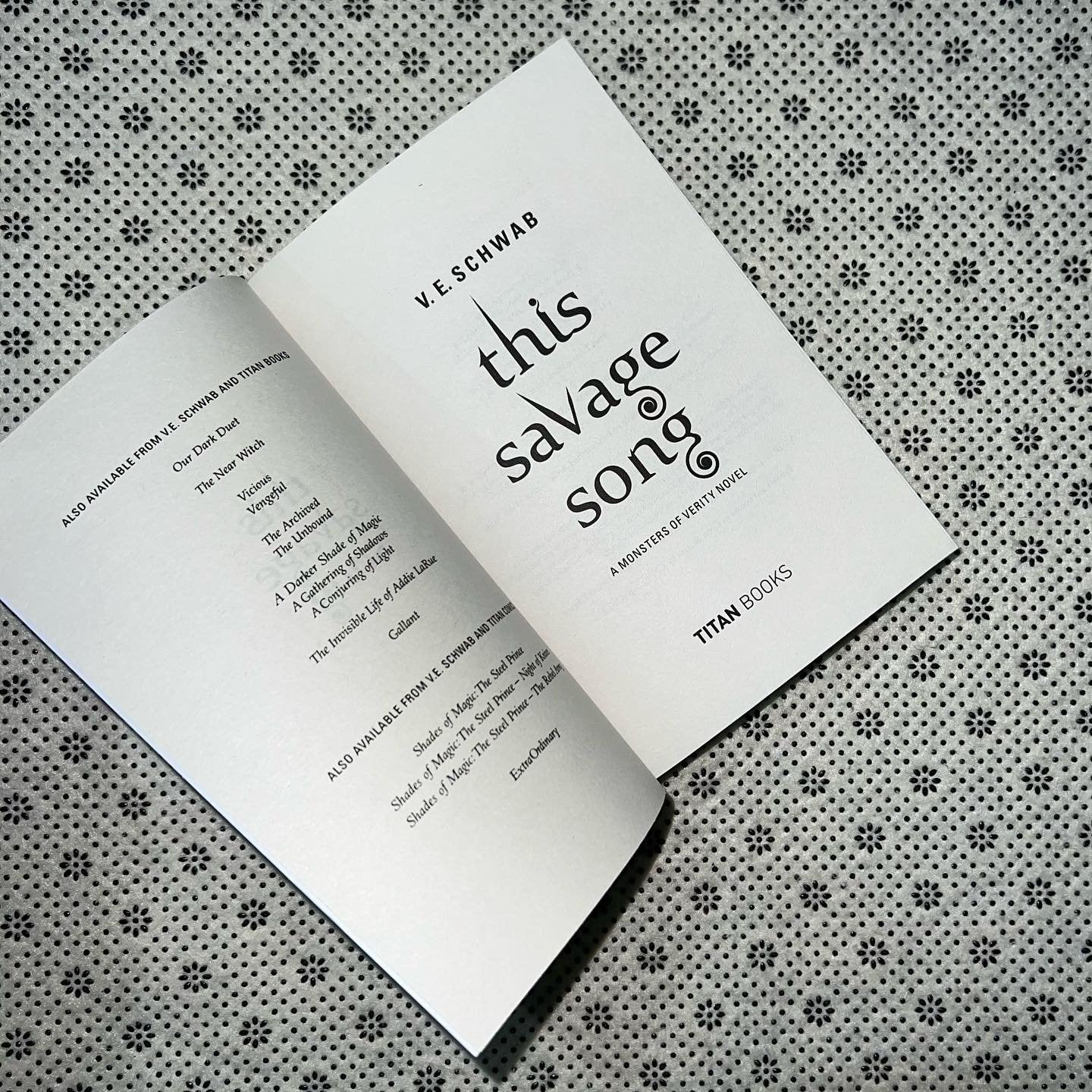 this savage song monsters of verity book 1 by v e schwab