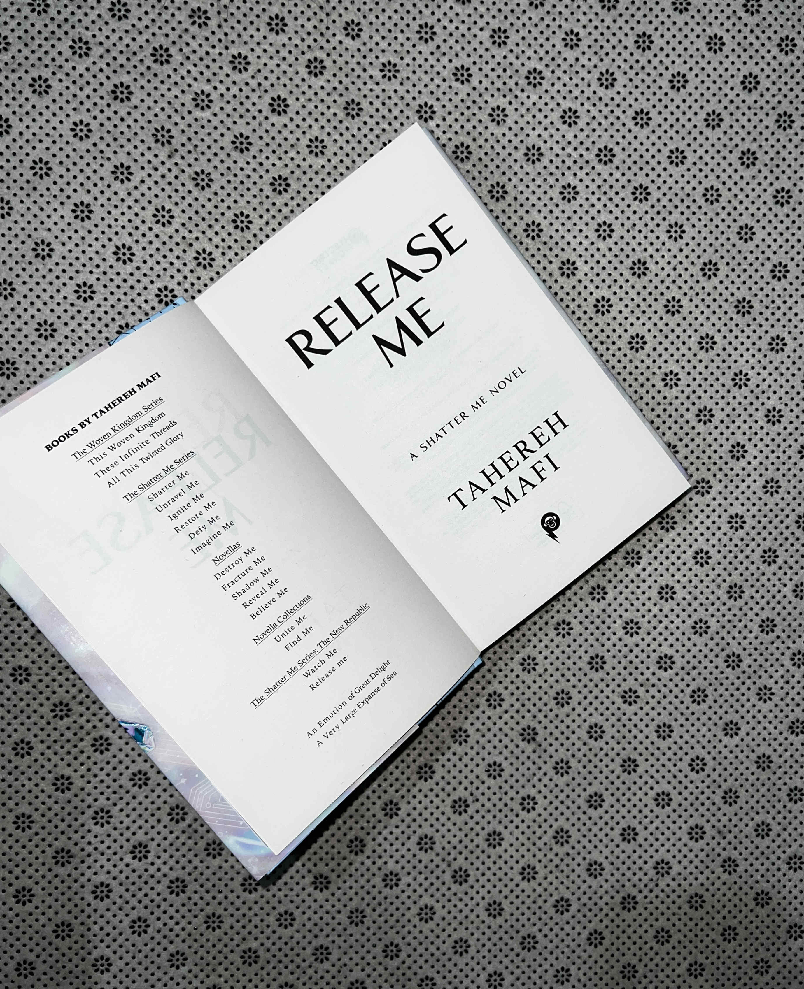 RELEASE ME: Shatter Me: the New Republic (Book 2) by  Tahereh Mafi