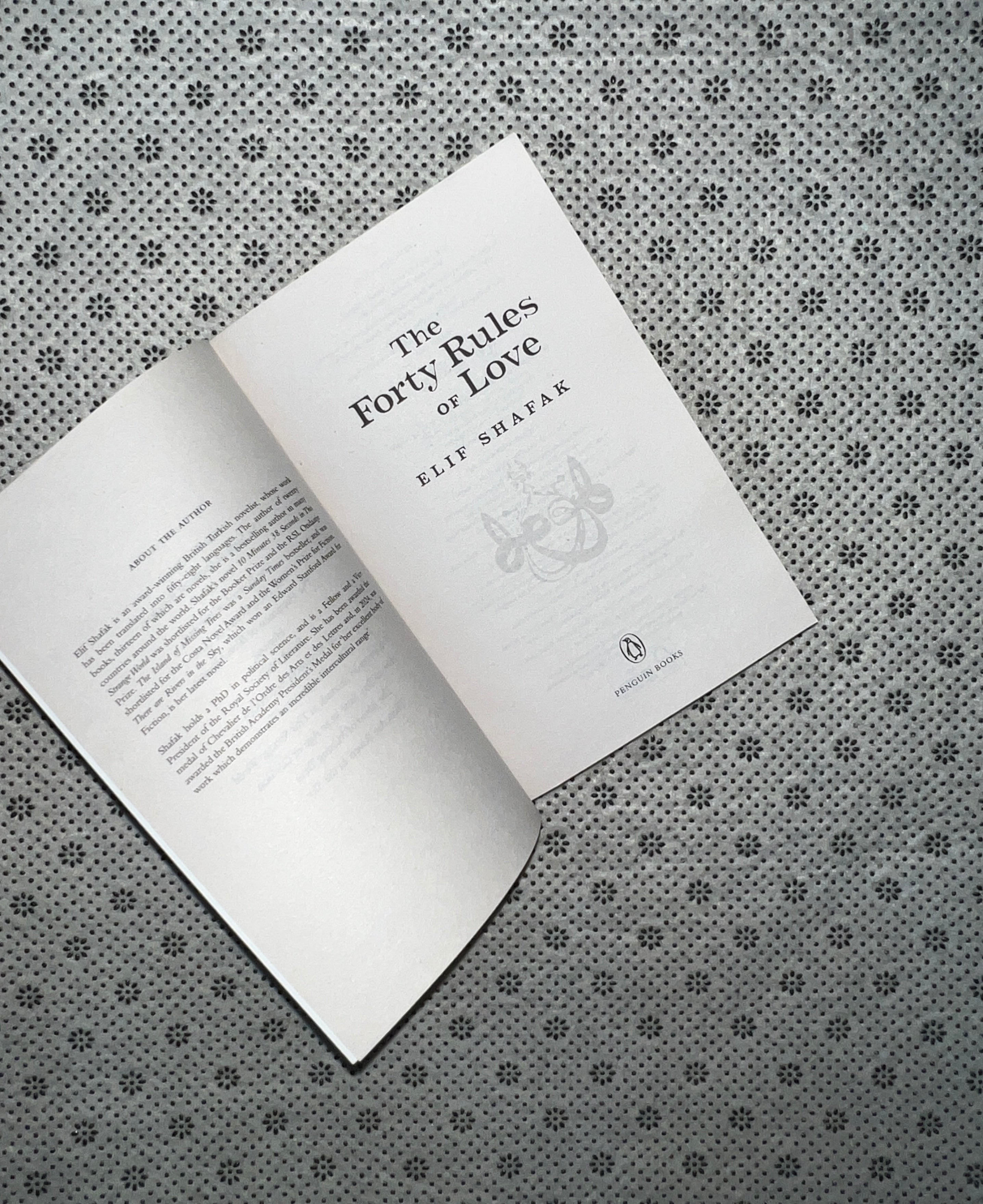 THE FORTY RULES OF LOVE by Elif Shafak