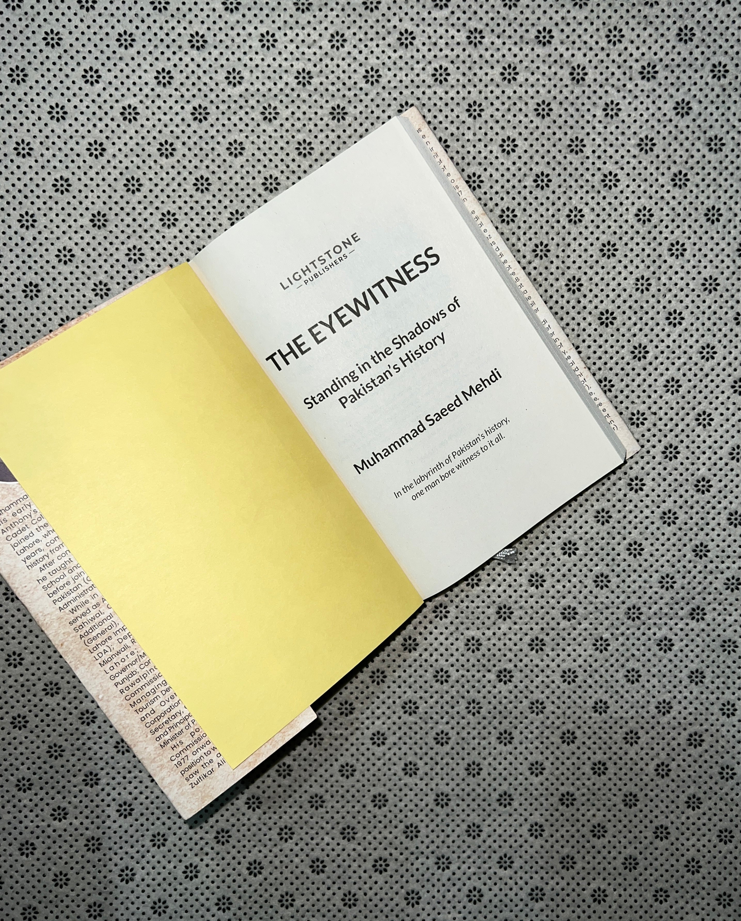 THE EYEWITNESS by Muhammad Saeed Mehdi