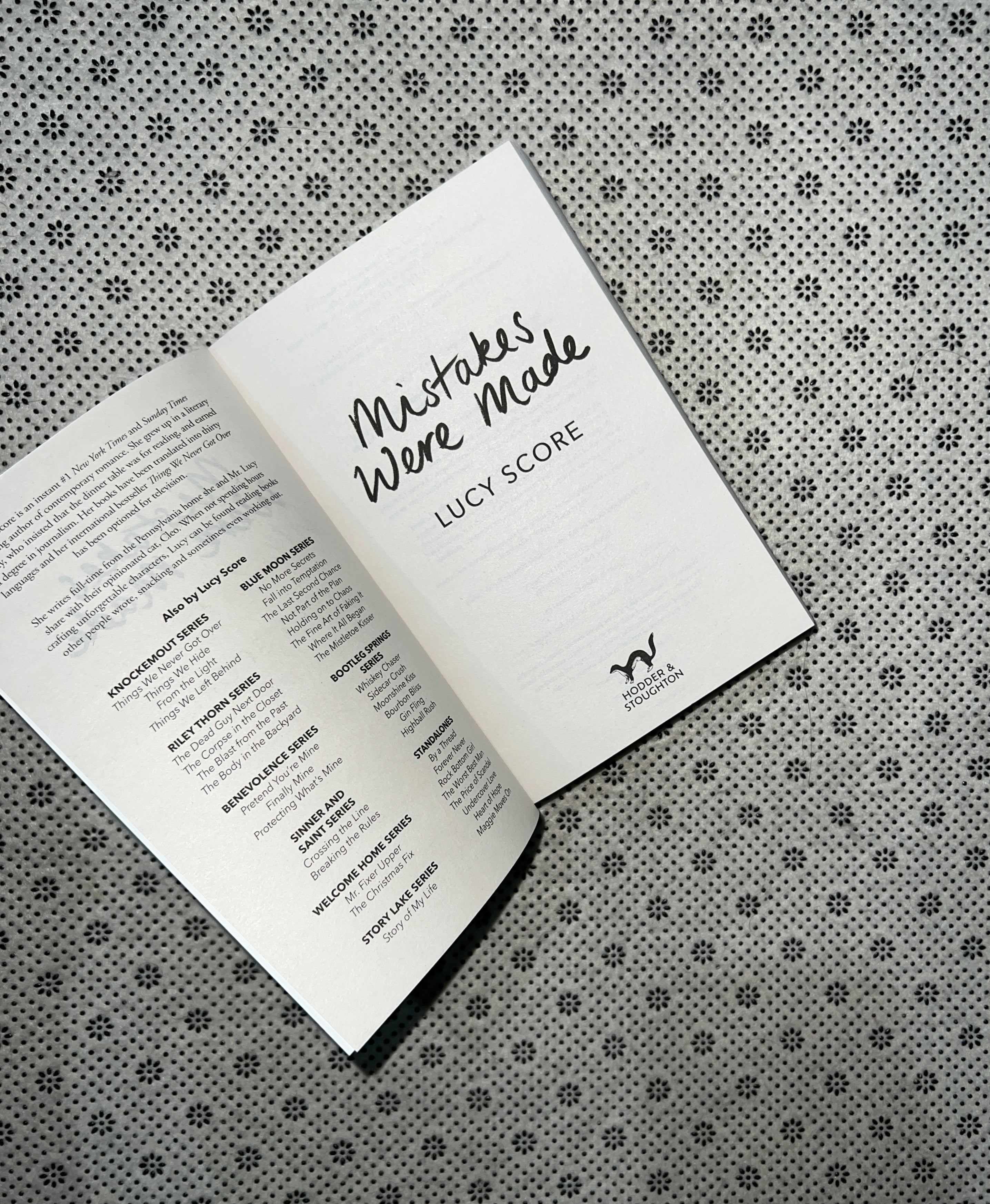 MISTAKES WERE MADE: STORY LAKE (Book 2) by Lucy Score