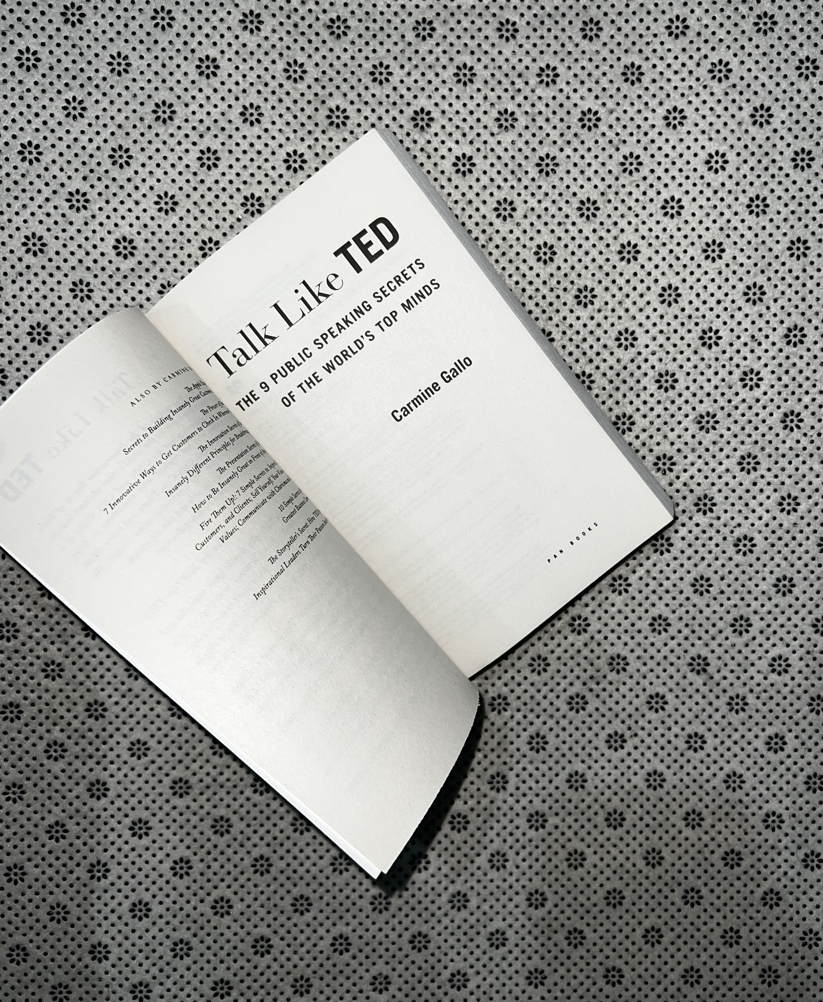 TALK LIKE TED: THE 9 PUBLIC SPEAKING SECRETS OF THE WORLD'S TOP MINDS by Carmine Gallo