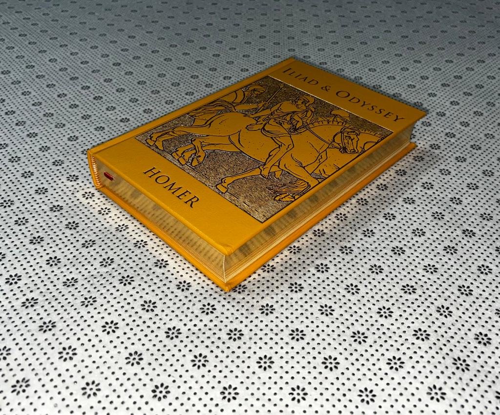 iliad and odyssey leather bound edition by homer