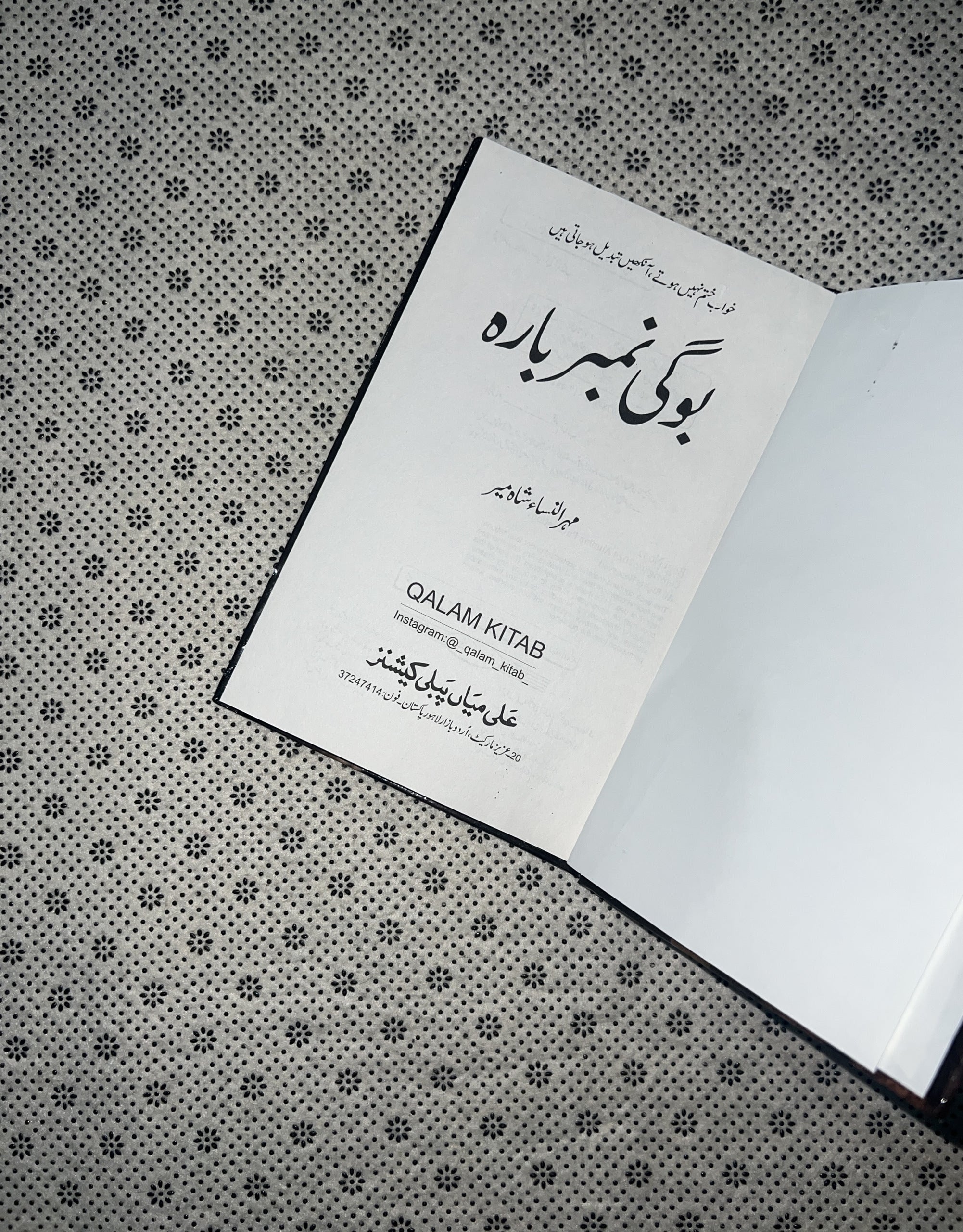 BOGHI NUMBER 12 by  Mehrulnisa Shahmeer