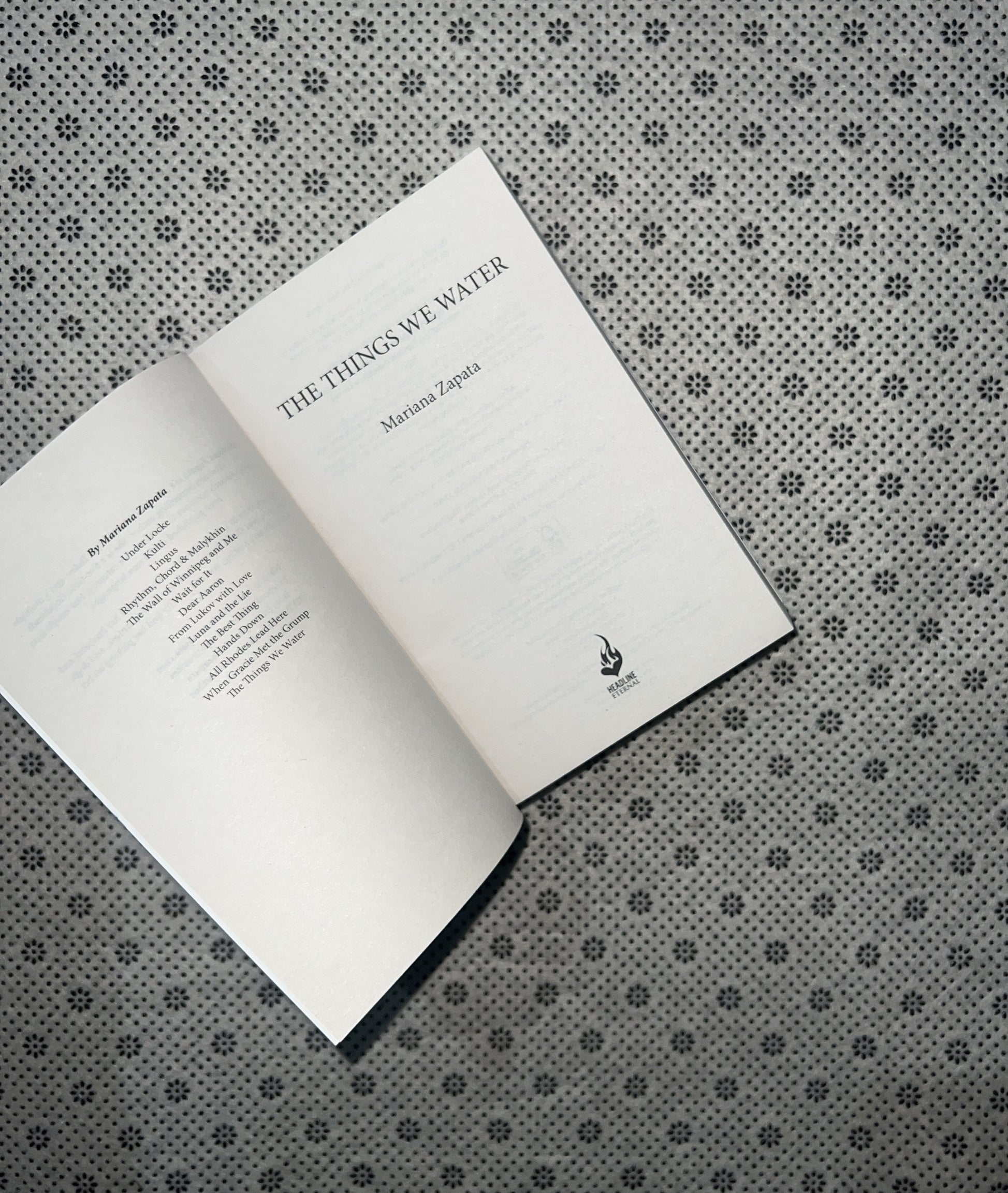 THE THINGS WE WATER by Mariana Zapata