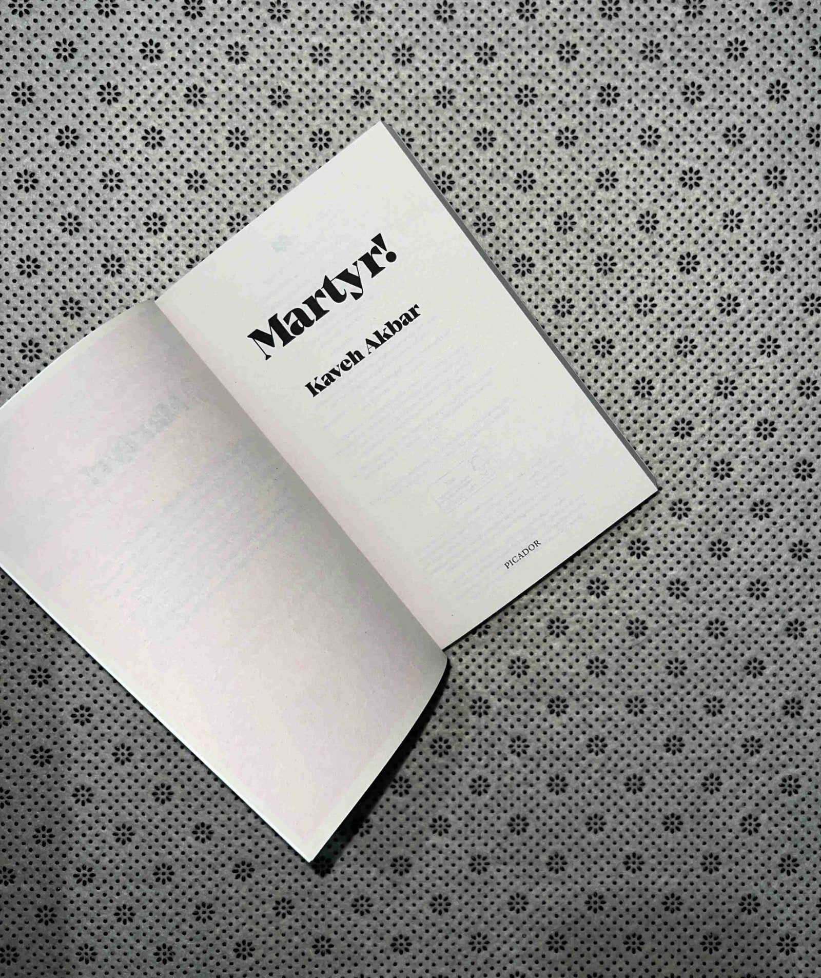 martyr a novel by kaveh akbar