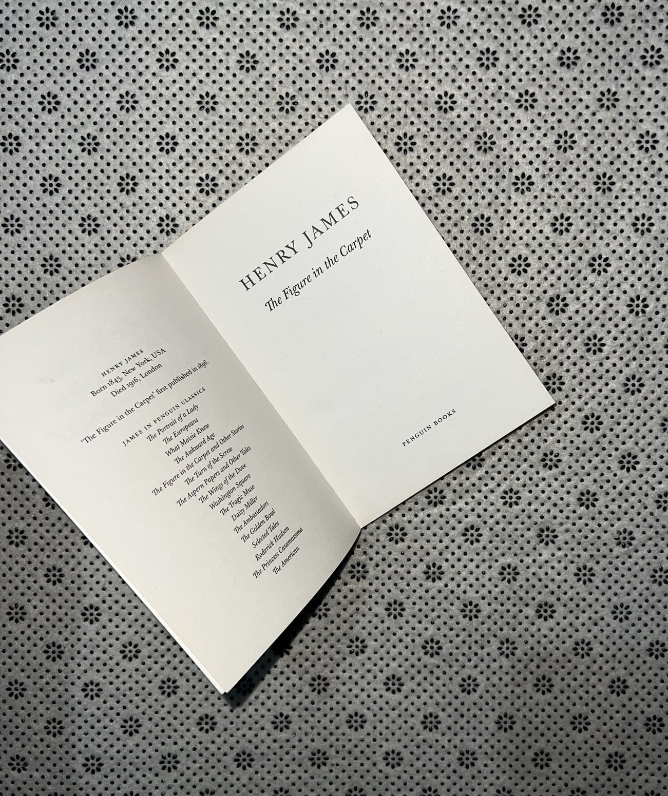 THE FIGURE IN THE CARPET by Henry James