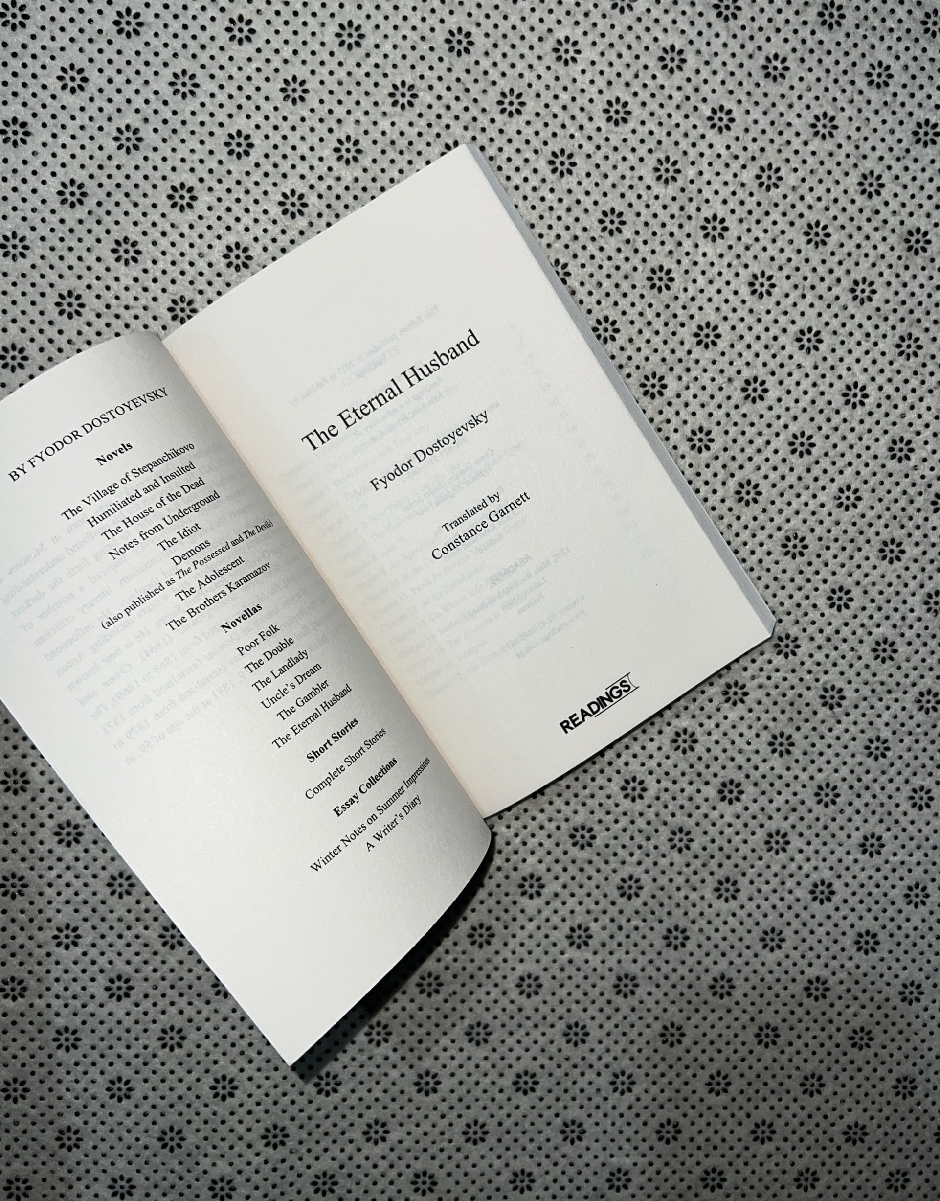 THE ETERNAL HUSBAND (Readings Classics) by Fyodor Dostoyevsky