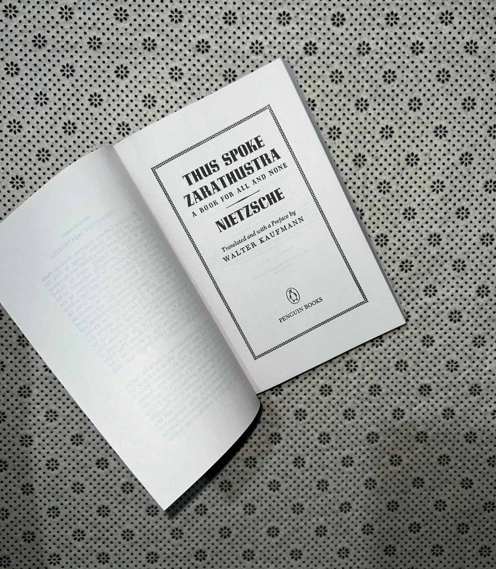 thus spoke zarathustra a book for none and all by walter kaufmann