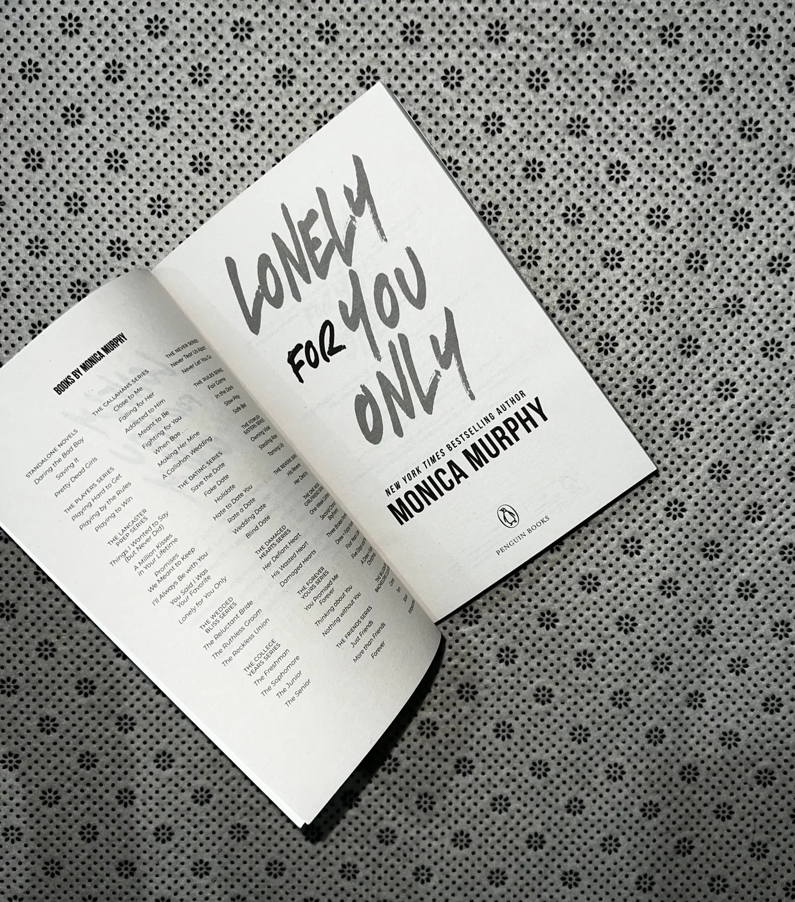 lonely for you only a lancaster novel by monica murphy