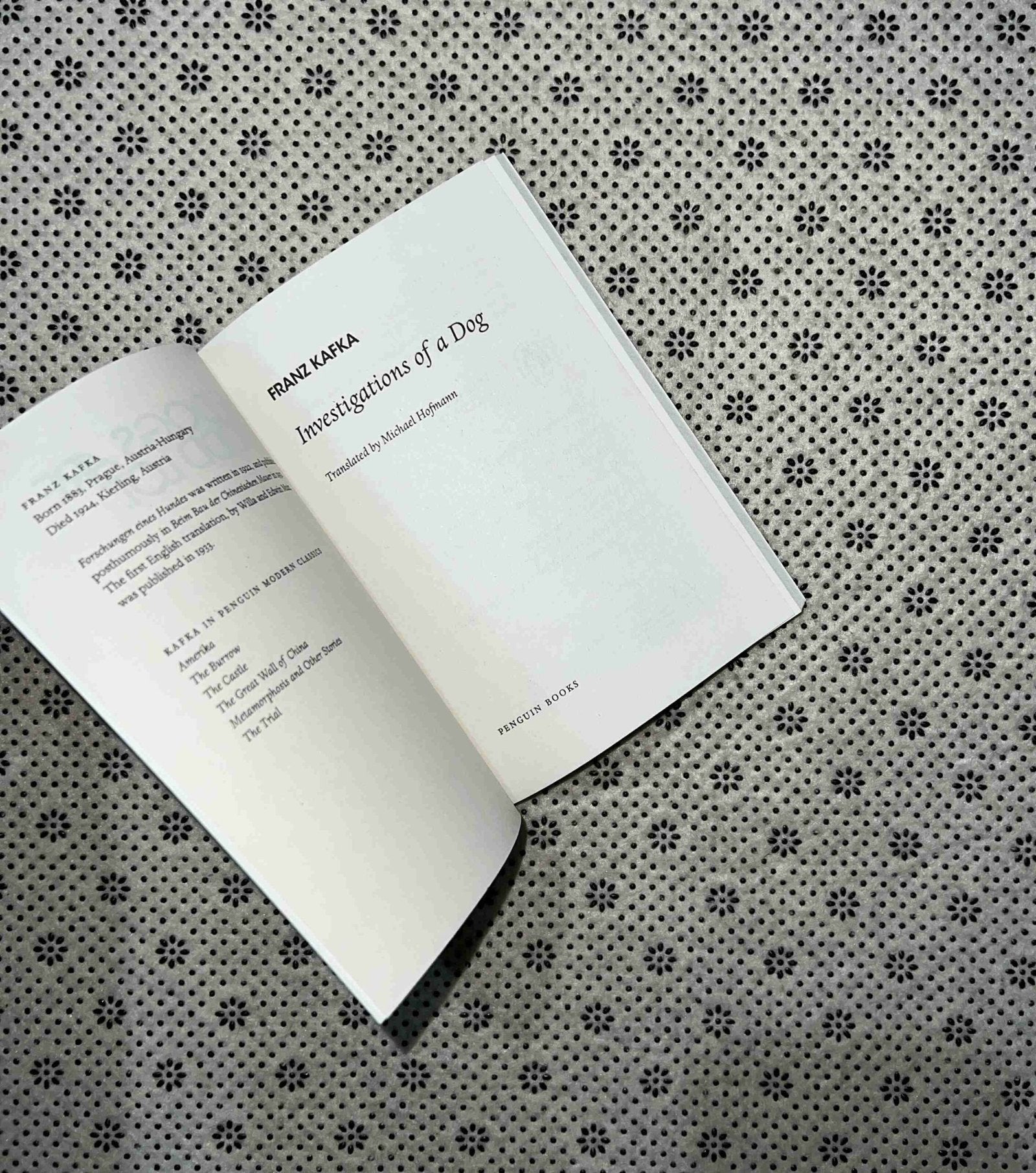 investigations of a dog penguin modern book 14 short stories translation by franz kafka