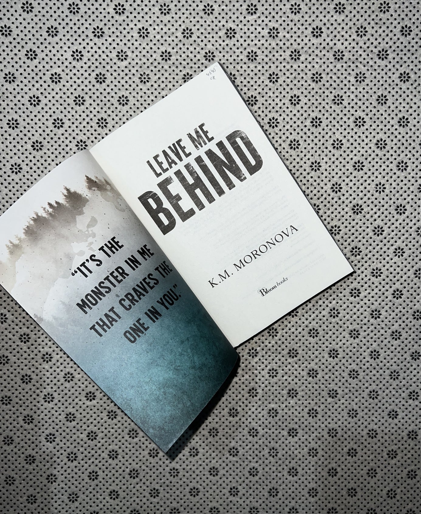 LEAVE ME BEHIND by K.m. Moronova