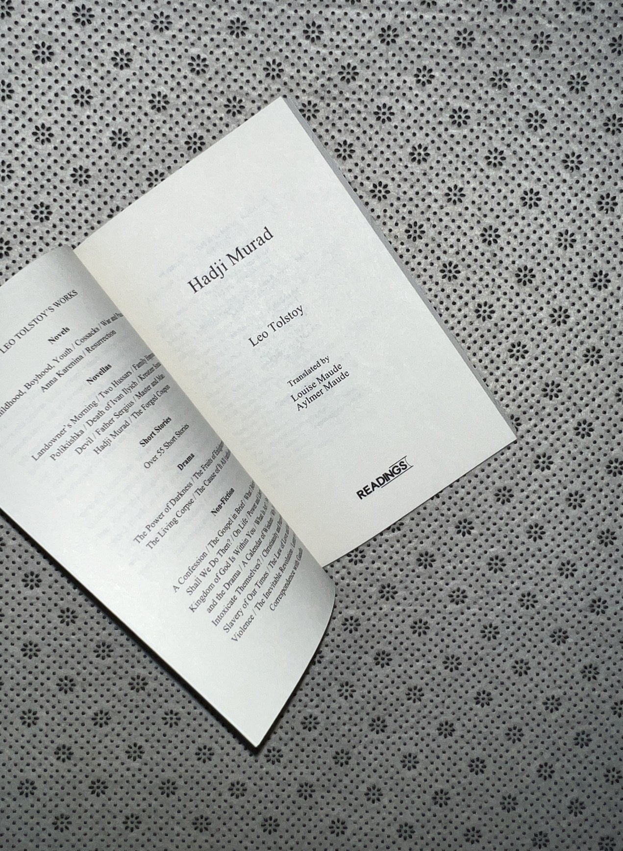 HADJI MURAD (Readings Classics) by Leo Tolstoy