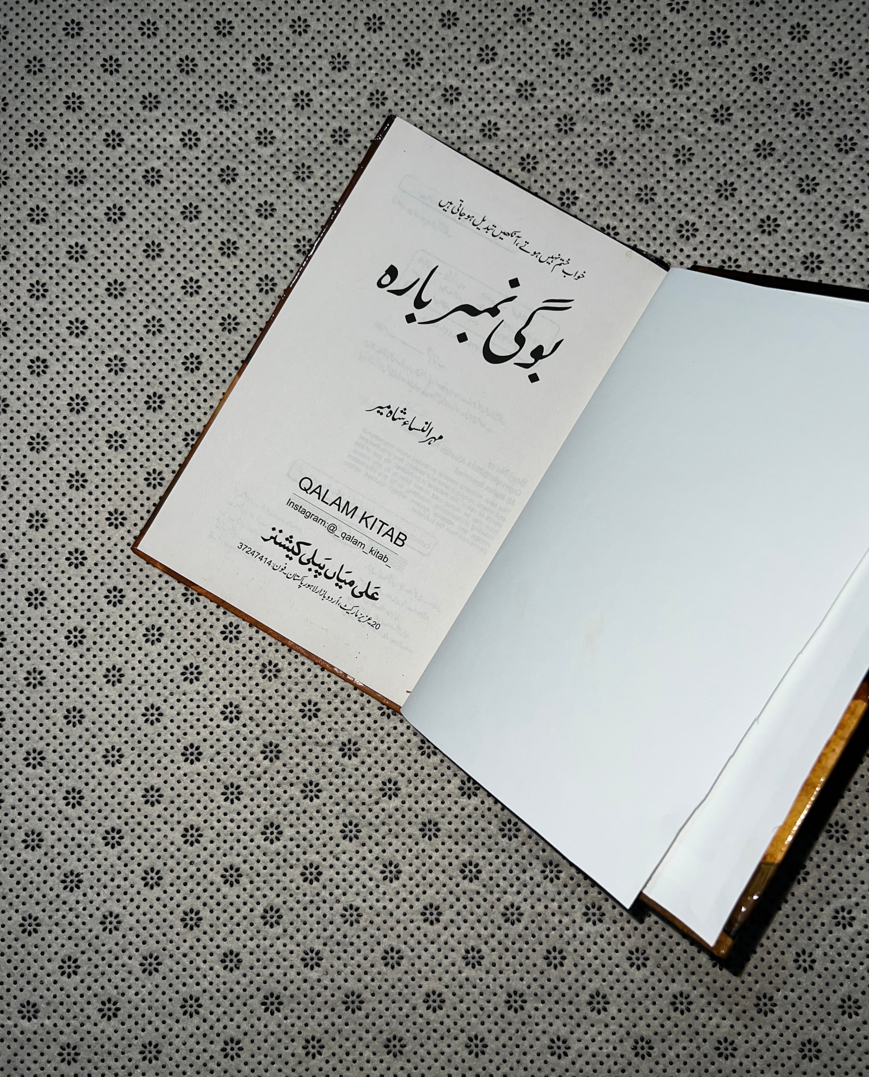 BOGHI NUMBER 12 by Mehrulnisa Shahmeer