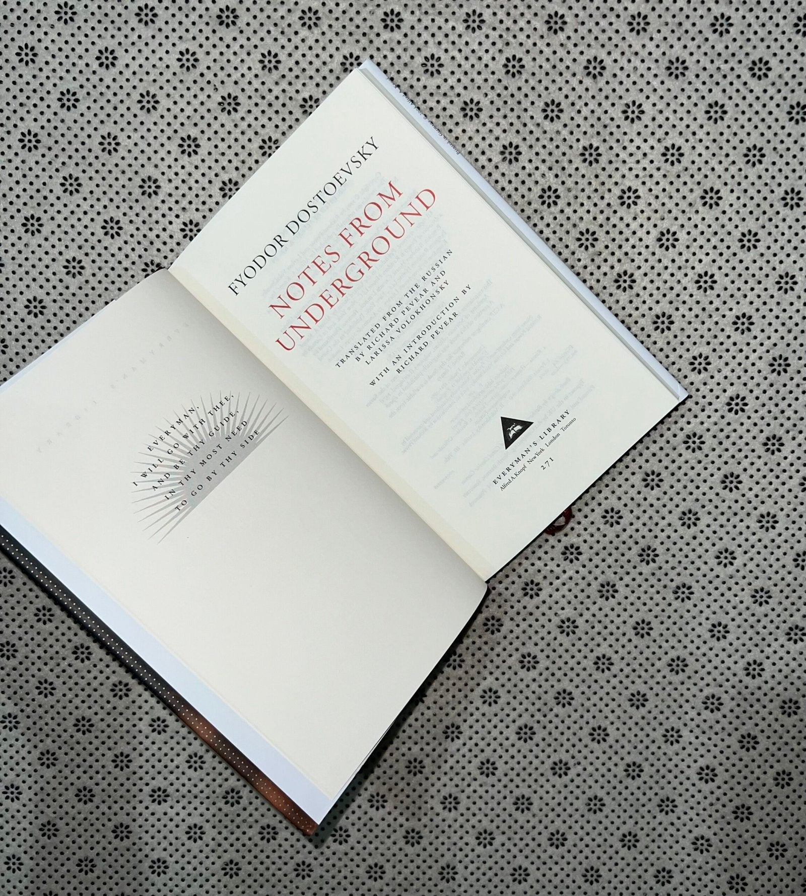 notes from underground everymans library classicsby fyodor dostoyevsky